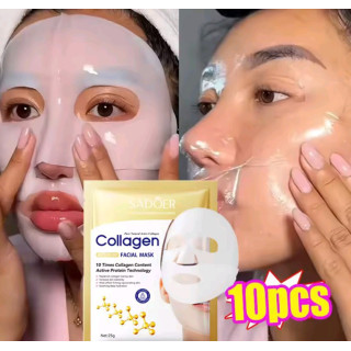 Lot de 10 masques Faciaux Coréens au Collagène anti-rides