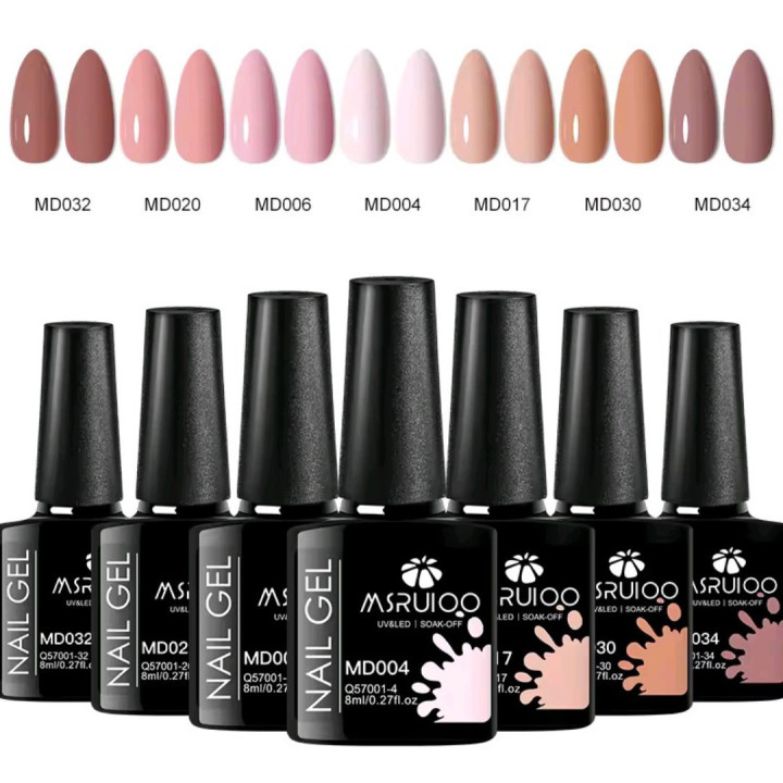 Lot de 7 vernis à ongles gel UV