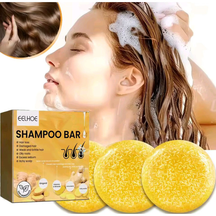 Shampoing solide au Gingembre croissance des cheveux
