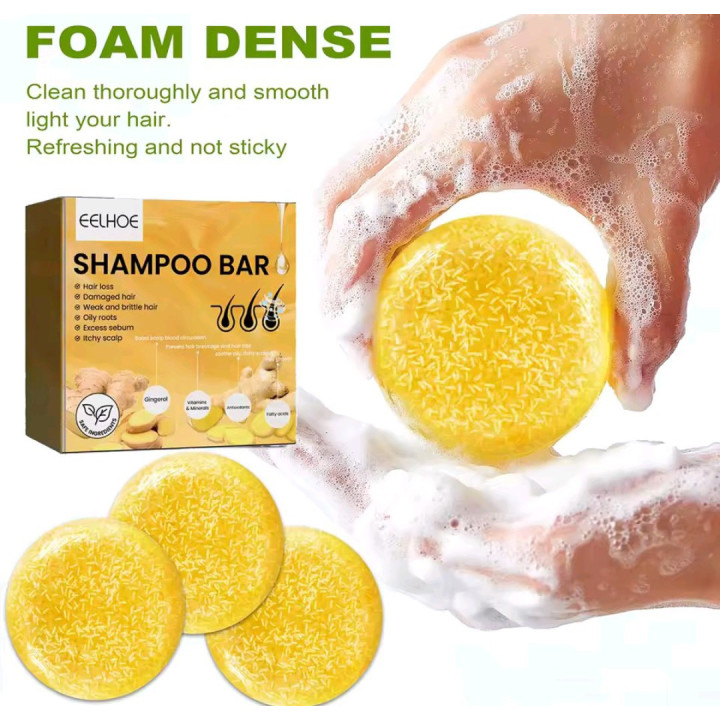 Shampoing solide au Gingembre croissance des cheveux