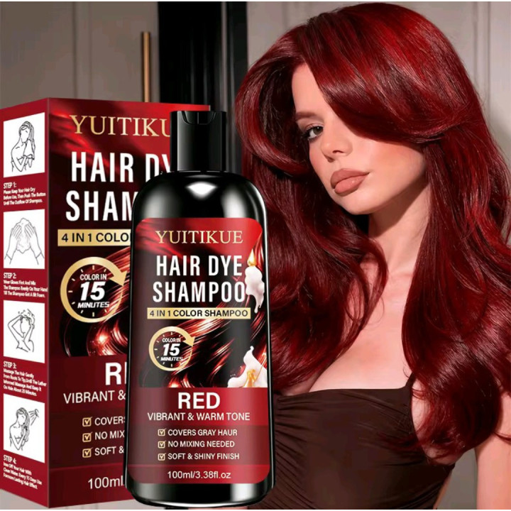 Shampoing colorant pour cheveux sans mélange 4 en 1- 100 ml
