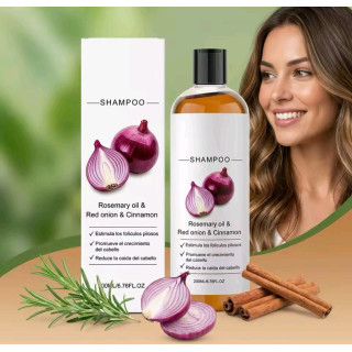 Shampoing à la rosemary et à l'oignon rouge anti-chute 200ml