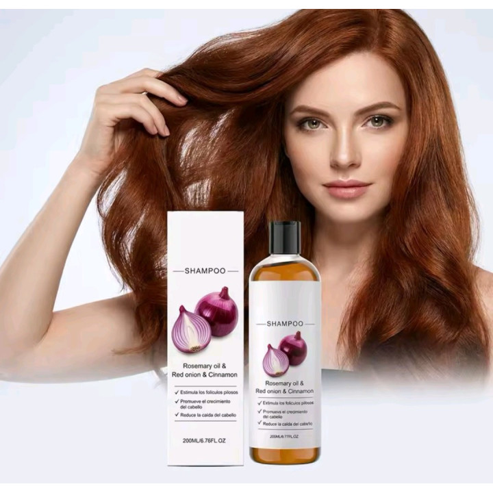 Shampoing à la rosemary et à l'oignon rouge anti-chute 200ml