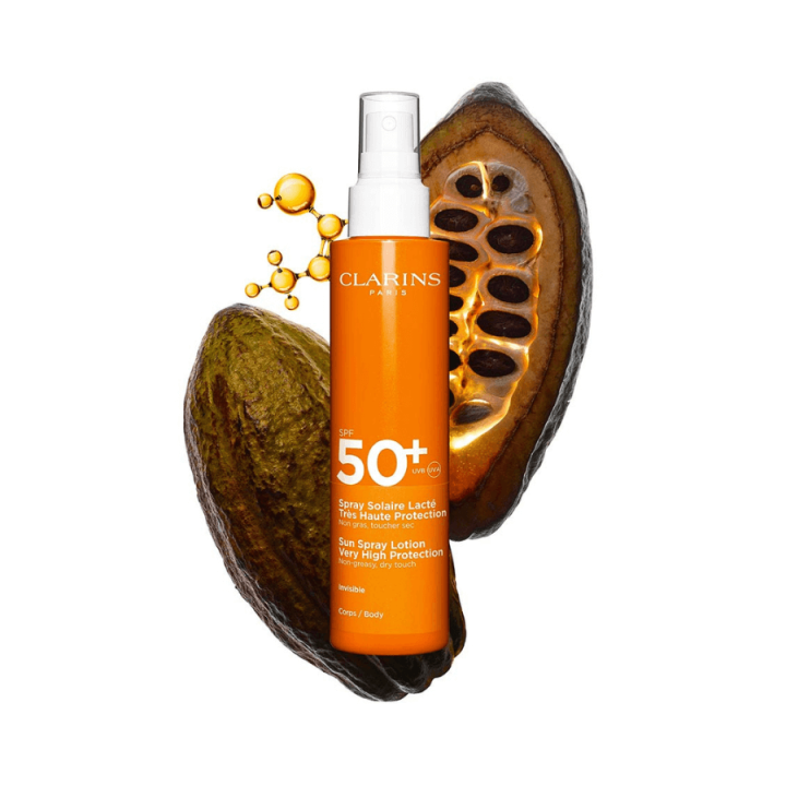 CLARINS - SPRAY SOLAIRE LACTÉ TRÈS HAUTE PROTECTION SPF 50+ Corps - Non grasse, non collante 150ml